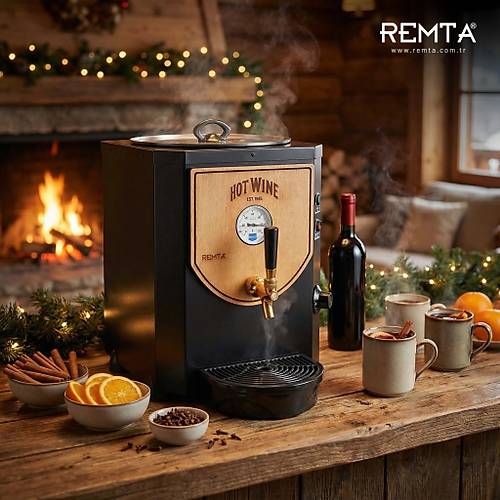 Remta Profesyonel S�cak �arap Makinesi - �arap Is�t�c� Siyah 9 lt - DE12(L)