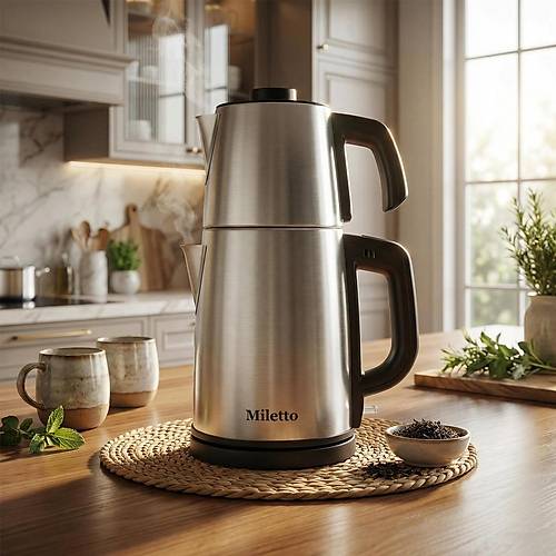 Miletto Inox 2000W Gizli Rezistansl� Otomatik �ay Makinesi 2,9 lt - MT20G