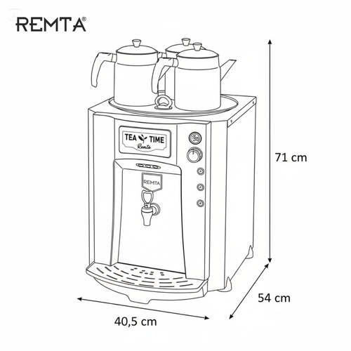 Remta 3 Demlikli 40 lt Premium Jumbo �ay Makinesi - DE10P