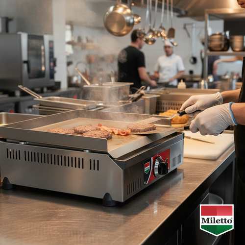Miletto 50 cm Elektrikli Sanayi Tipi Pleyt Izgara - M50