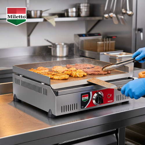 Miletto 50 cm Elektrikli Sanayi Tipi Pleyt Izgara - M50