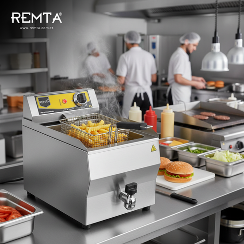 Remta 8 lt Ya� Tahliye Musluklu Elektrikli Frit�z - R110