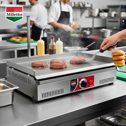 Miletto 70 cm Elektrikli Sanayi Tipi Pleyt Izgara - M70