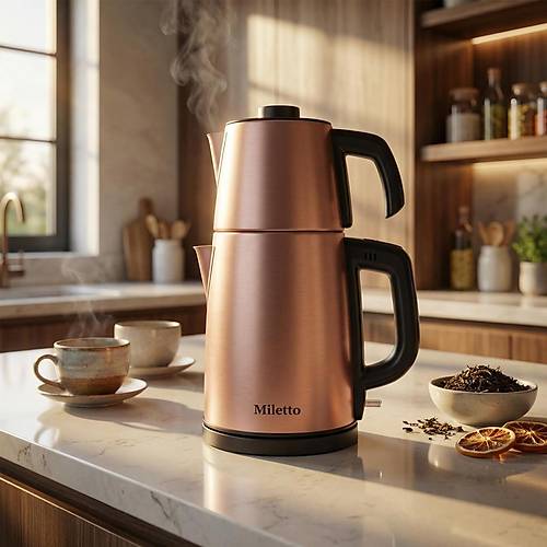 Miletto Rose Gold 2000W Gizli Rezistansl� Otomatik �ay Makinesi 2,9 lt - MT20R