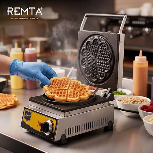Remta iek Model Waffle Makinas Elektrikli 21 cm
