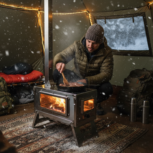 Remta Paslanmaz �elik Mini Katlan�r Kamp �ad�r Sobas� - KM02