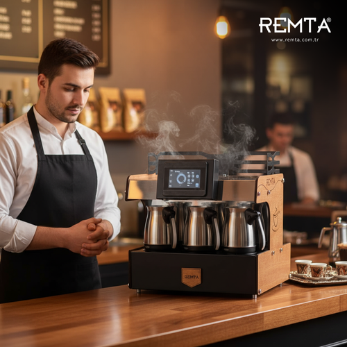 Remta 3 Cezveli Profesyonel T�rk Kahve Makinesi - RTK03