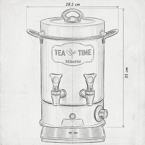 Miletto 60 Bardak Black �ay Makinesi 6,6 lt - MR21S