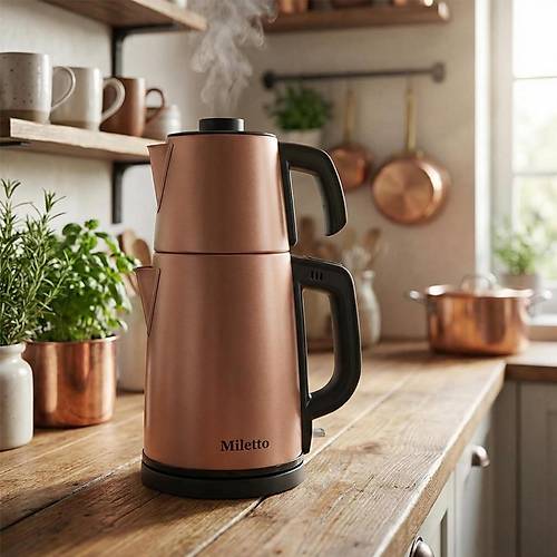 Miletto Rose Gold 2000W Gizli Rezistansl� Otomatik �ay Makinesi 2,9 lt - MT20R