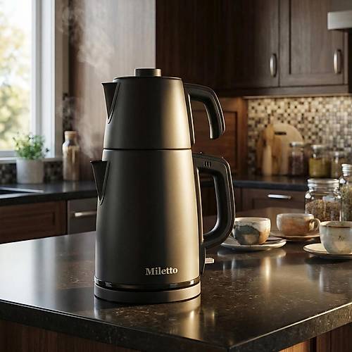 Miletto Siyah 2000W Gizli Rezistansl� Otomatik �ay Makinesi 2,9 lt - MT20S