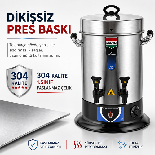 Miletto 80 Bardak Standart �ay Makinesi 9 lt