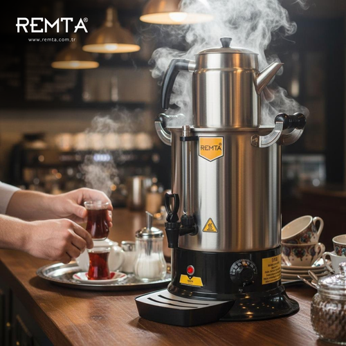 Remta Platin Model Tek Demlikli �ay Makinesi 9 lt (Demlik Dahil)