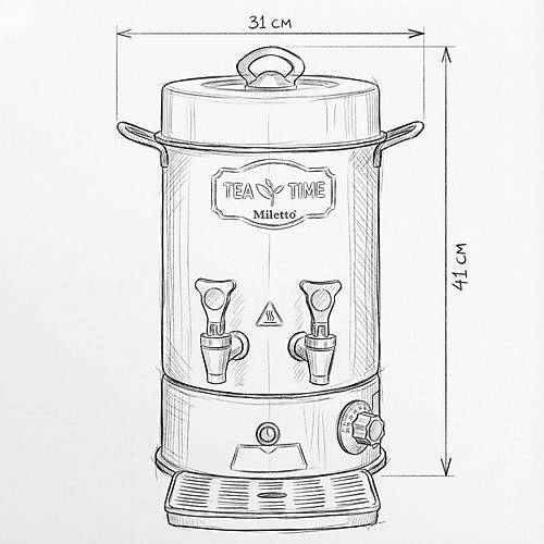 Miletto 80 Bardak Black �ay Makinesi 8,5 lt - MR22S