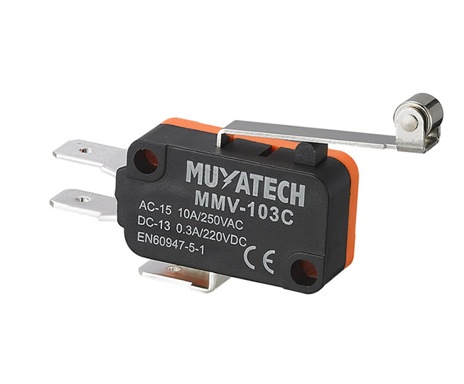 MMV Serisi MMV-103C Uzun Kollu Metal Makaralı Mikro Switch