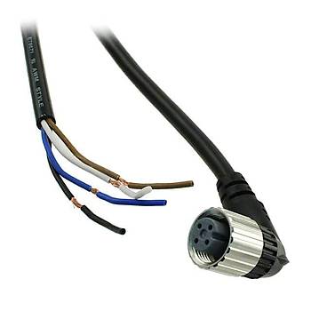 Sensr kablosu, M12, 4 kablolu, al dii konnektr, PVC, 5m  OMR-XS2F-LM12PVC4A5M
