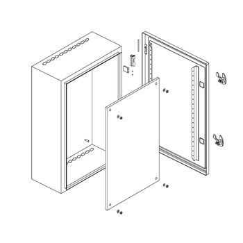 25x30x15 mm Galvaniz Taban Sacl Eko Serisi Dikey Pano P 253015 K