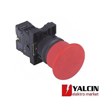 A5-01M  40mm Kayc 1NC Stop Mantar Buton - Krmz