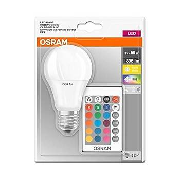 Osram Led Uzaktan Kumandal Renk Deitiren 9W 806 LM E27 Ampul