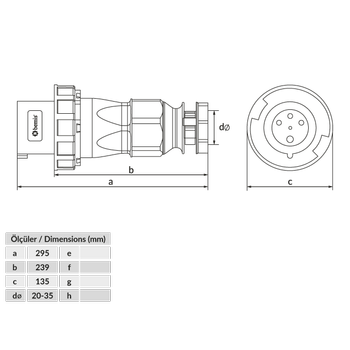 4x125A Dz Fi Pilotlu IP67 BC1-6504-7011