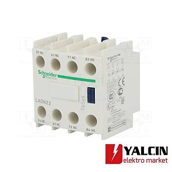 2NO+2NC (2 Ak + 2 Kapal) Yardmc Kontak Blou LADN22