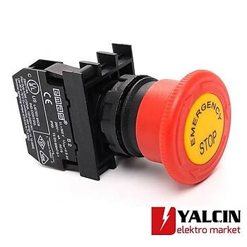 B200E-E 40mm Emergency Etiketli Mantar Acil Stop Butonu NC