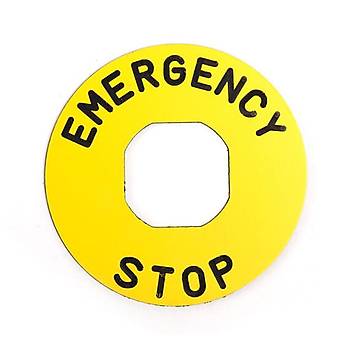 60 mm Plastik Acil Stop Buton Etiketi BET60P
