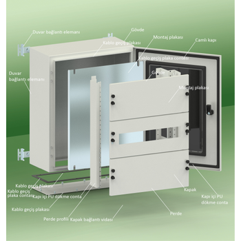 ETS Serisi 300X500X150mm Dz Kapl /  MP.LI Pano