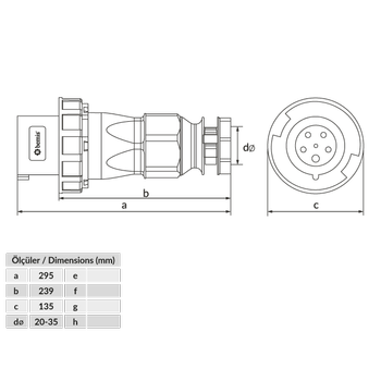 5x125A Dz Fi Pilotlu  IP67 BC1-6505-7011