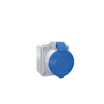 1x16A Monofaze Plastik Duvar Prizi BP1-1402-2510