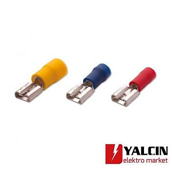 GFD-1638  zoleli Faston Tip Dii Papu - Krmz