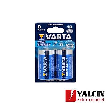 Varta 4920 High Energy D Size 2li Byk Boy Pil