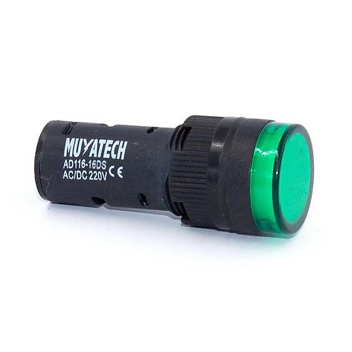 16mm 220V Yeil LED Sinyal Lambas - M16 - G