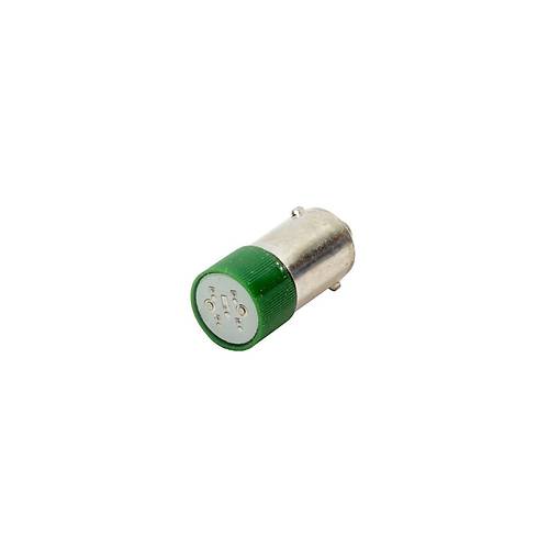 BA9S LED Ampul Yeil  220V AC/DC (Gsterge/Sinyal Lambas) - MBA9SC - G