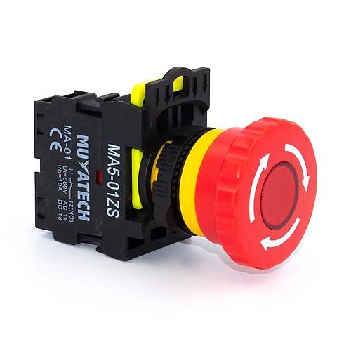 22mm Kalc Krmz Acil Stop Mantar Buton - MA5 - 01ZS