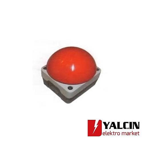 Siyah-Gri 72mm Krmz  Kumanda Kutusu Mantar  Stop Buton 