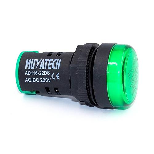 22mm 220V Yeil LED Sinyal Lambas - M22 - G