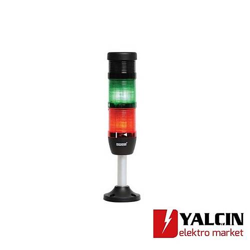 50mm 24V AC/DC Alminyum Ayak 110mm Flar Ledli 3'lu kl Kolon IK52L024ZM03