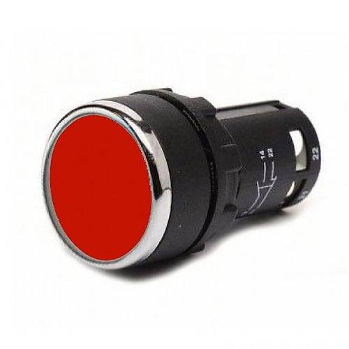 B Serisi Monoblok Buton Krmz  Caml 1no+1nc MB102DY