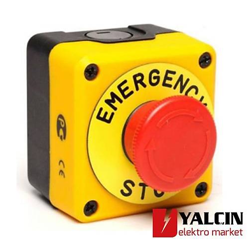 Kutulu Etiketli Acil Stop Butonu  P1EC400E40K