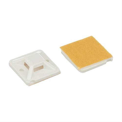 28x28mm Beyaz Yapkan Kroe- White Tie Mounts - Plastik Beyaz Kablo Ba/Crt Kelepe Klipsi - MHW 4A