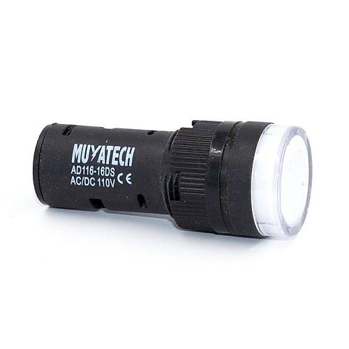 16mm 110V Beyaz  LED Sinyal Lambas - M16 - 110 - W