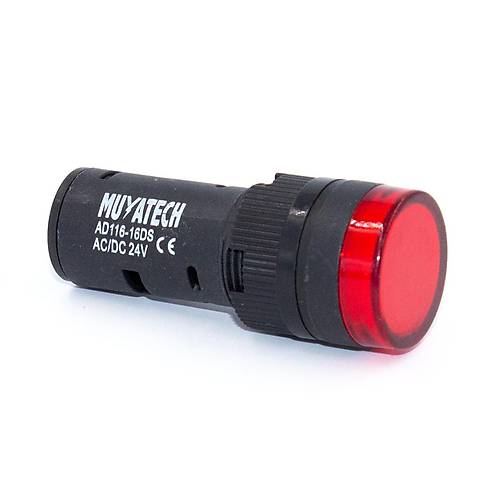 16mm 24V Krmz LED Sinyal Lambas - M16 - 24 - R