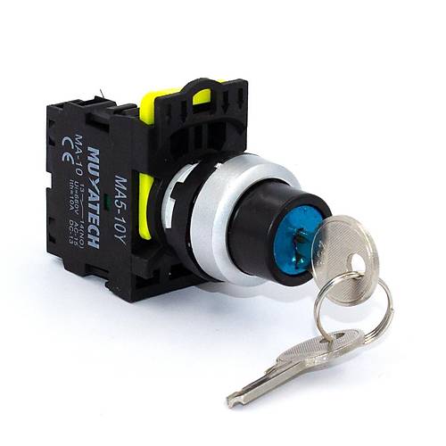 22mm 2 Pozisyonlu (0-1) Anahtarl Kalc Mandal Buton - MA5 - 10Y