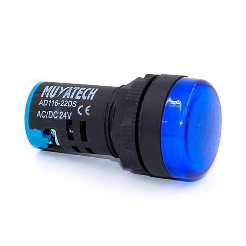 22mm 24V Mavi LED Sinyal Lambas - M22 - 24 -B