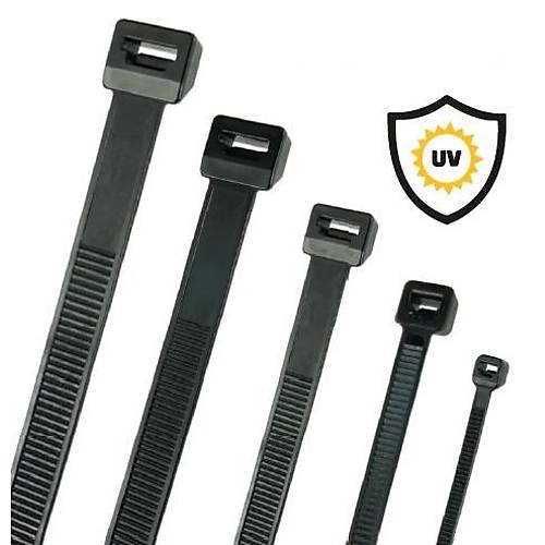760x9,0mm Siyah Renk Standart Kablo Ba - Black Cable Tie - Siyah Renk Plastik Crt Kelepe  - MCT 760 HDB