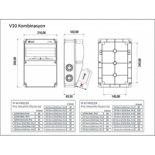 Bemis BD2-2134-1182 5/32A 380V V17 4l Kombinasyon Kutusu