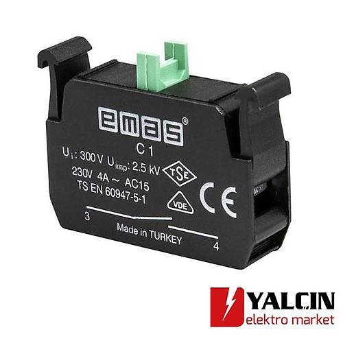 Buton Yedek Konta 1 NA Emas C1 Tipi