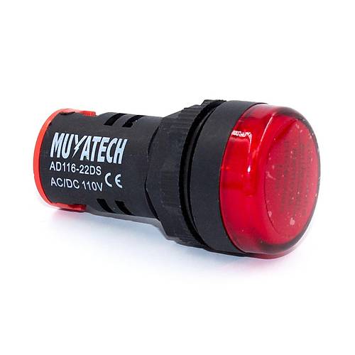 22mm 110V Krmz LED Sinyal Lambas - M22 - 110 -R