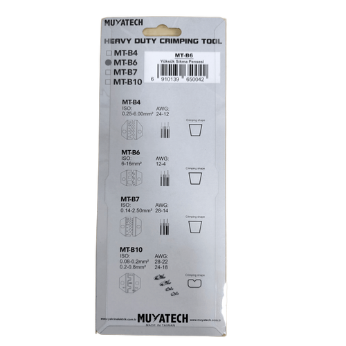 MT-B6 (YYT-B6) 6 - 10 - 16 mm� Y�ks�k S�kma Pensesi