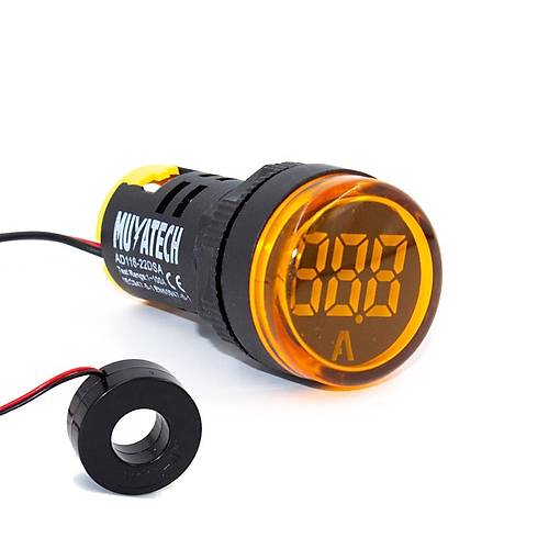 22mm Sar Dijital Ampermetre 0-100A (Akm Trafolu) - M22 DSA - Y